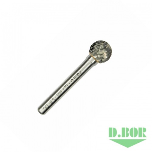Бор-фреза форма D (сфера) EXTRA 8,0*6,0/52,0 хв. 6 мм, D.BOR W-040-121924460080